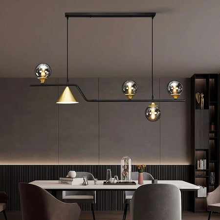 Pendant Light - Nordic Black LED Chandelier E14 Glass Ball SW-36210374 - SWEET-LIGHTS