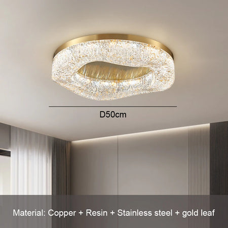 Ceiling Light - AiPaiTe Gold Rounded Copper Chandelier SW-36210579 - SWEET-LIGHTS