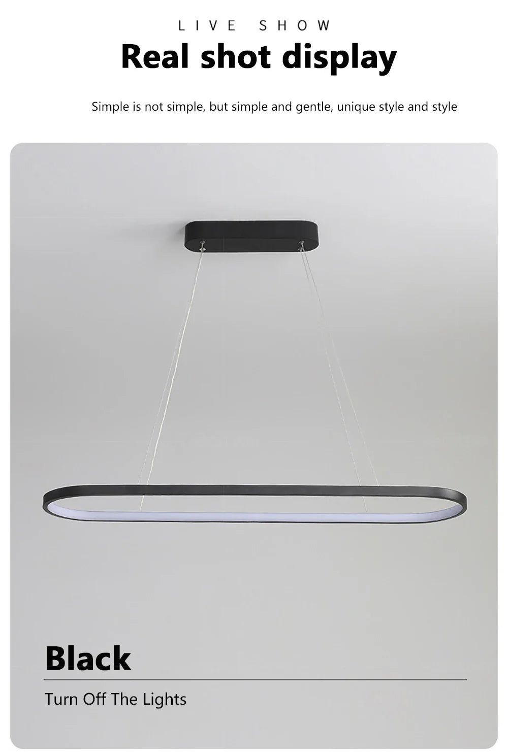 Pendant Light - Modern LED 70/90cm Elliptical Lamp SW-36210789 - SWEET-LIGHTS