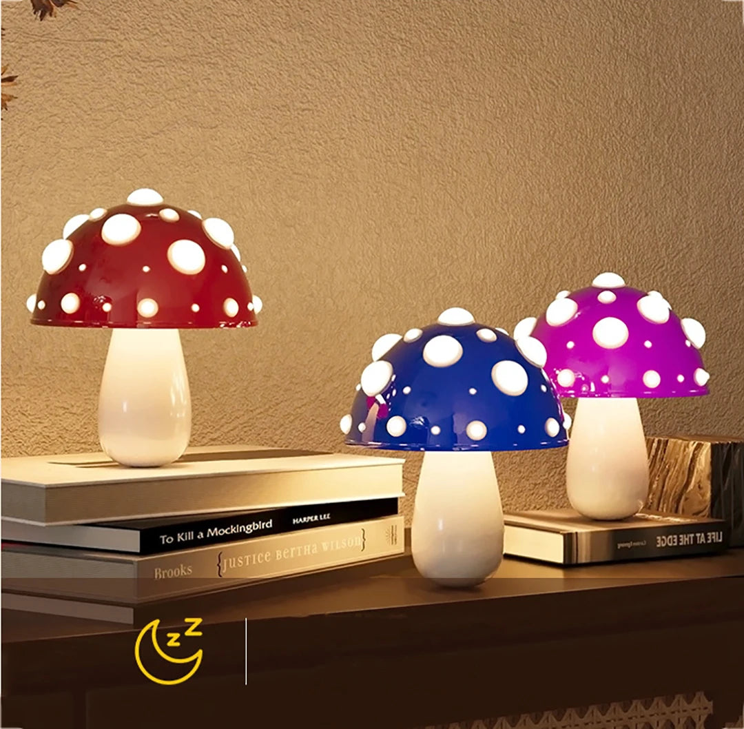 Table Lamp - Fly Amanita Mushroom Lamp with Dual Color LED G9 Bulb USB Rechargeable Desk Light SW-36210458 - SWEET-LIGHTS
