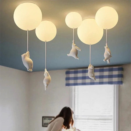 Children Lighting - Designer Polar Bear Pendant Chandelier LED Lamp SW-36210123 - SWEET-LIGHTS