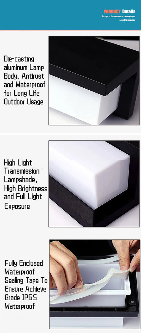 Outdoor Light - LED Motion Sensor Waterproof Wall Lamp SW-36210927 - SWEET-LIGHTS