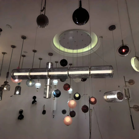 Pendant Light - Restaurant Long Stripe Smoke Gray Glass LED Lamp SW-36210456 - SWEET-LIGHTS