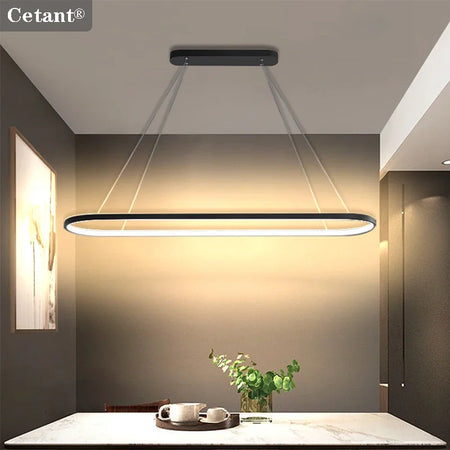 Pendant Light - Modern LED 70/90cm Elliptical Lamp SW-36210789 - SWEET-LIGHTS