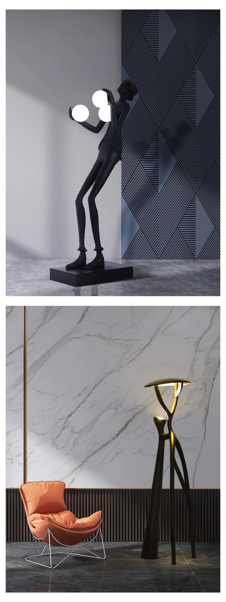 Floor Lamp - Humanoid Art Sculpture Ball Creative Designer SW-36210348 - SWEET-LIGHTS