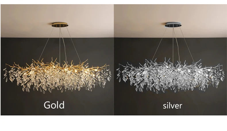 Pendant Light - Modern Luxury Crystal Branches Chandelier LED Fixture SW-36210457 - SWEET-LIGHTS