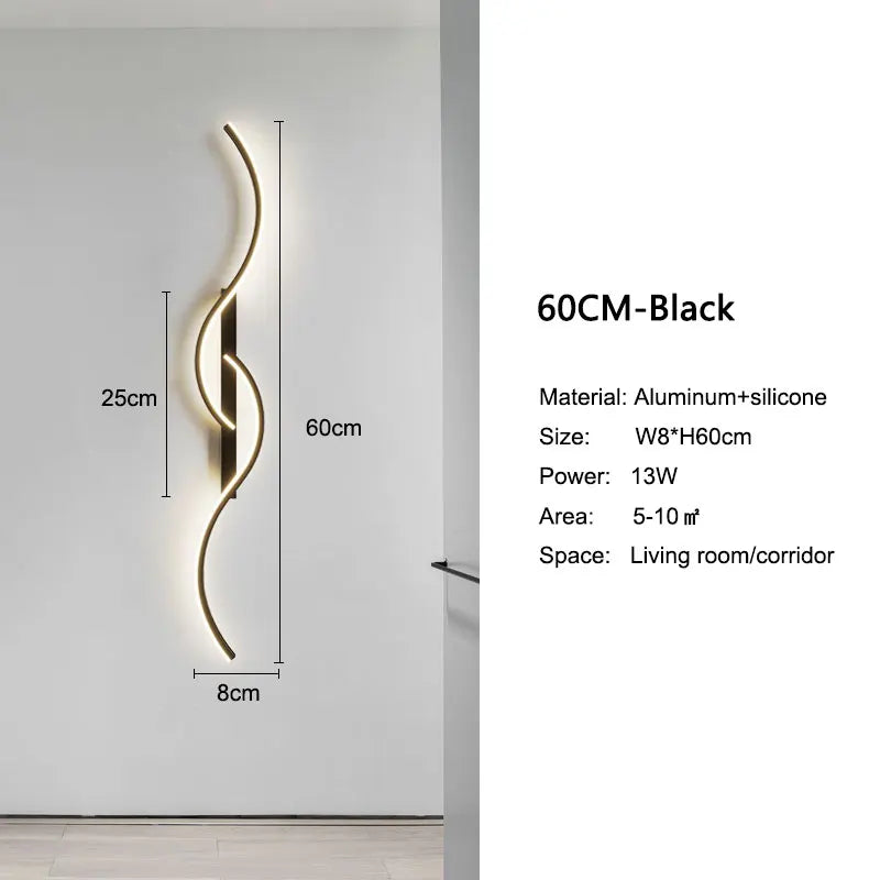 Wall Light - Indoor LED Wall Lamps for Bedroom Black Gold SW-36210458 - SWEET-LIGHTS
