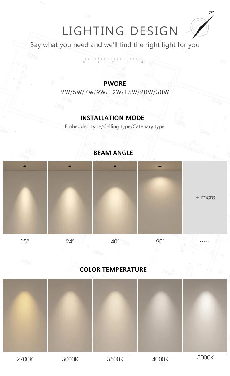 Spotlight - SCON Recessed Spotlight Square Rimless LED Downlight Anti-glare Embedded Ceiling Lamps 110V-240V SW-36210789 - SWEET-LIGHTS