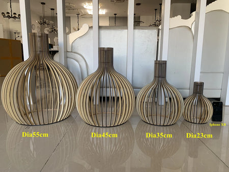 Pendant Light - Wood Bird Cage Lamp for Kitchen Island SW-36210458 - SWEET-LIGHTS