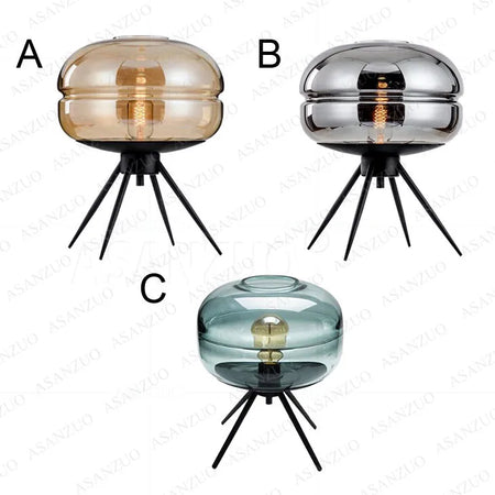 Table Lamp - Modern Blue Glass E27 Desk Lamp for Bedroom Decor SW-36210457 - SWEET-LIGHTS