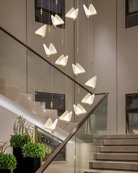 Pendant Light - Nordic Colorful Butterfly LED Pendant Lamps for Home Bedroom Living Room Indoor Golden Lighting SW-36210478 - SWEET-LIGHTS