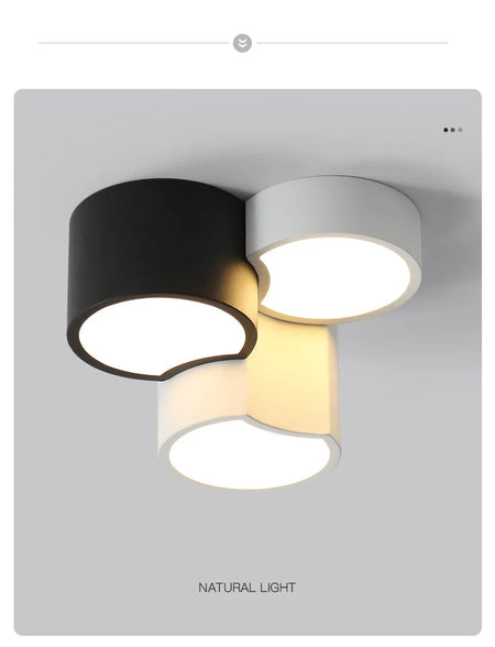 Ceiling Light - Modern Minimalist Geometric Black and White Lamp SW-36214012 - SWEET-LIGHTS
