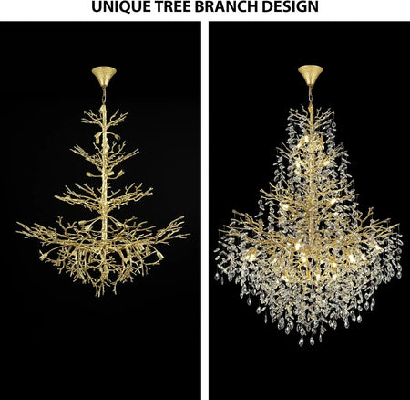 Chandelier - Luxury Modern Crystal Ceiling Lighting for High Ceilings SW-36210478 - SWEET-LIGHTS