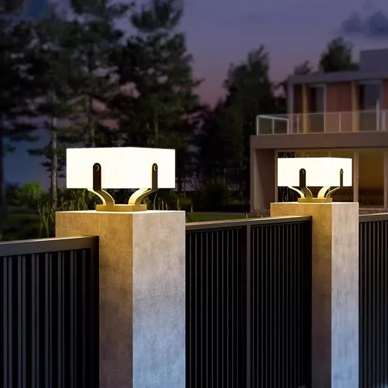Outdoor Light - Stainless Steel Solar Column Head Pillar Lamp Outdoor Waterproof Garden Light SW-36210478 - SWEET-LIGHTS