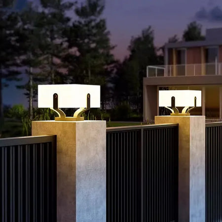 Outdoor Light - Stainless Steel Solar Column Head Pillar Lamp Outdoor Waterproof Garden Light SW-36210478 - SWEET-LIGHTS