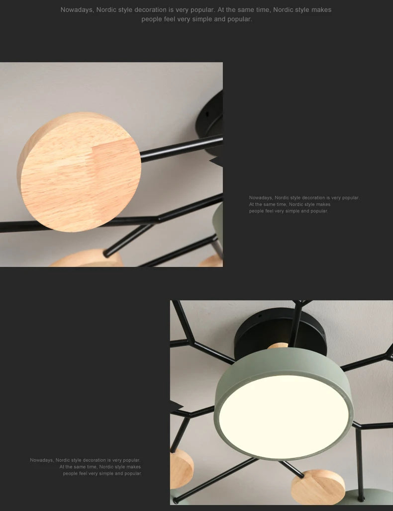 Ceiling Light - Nordic Style LED Chandelier for Living Room Kitchen SW-36210478 - SWEET-LIGHTS