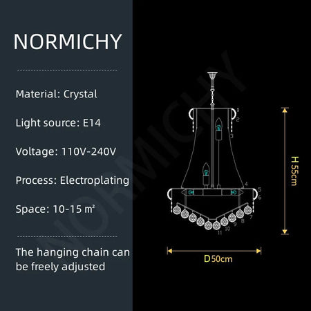 Chandelier - Luxury Living Room Crystal Staircase Chrome Lighting SW-36210789 - SWEET-LIGHTS