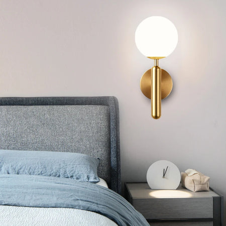 Wall Light - Interior LED Wall Lamps Wall Lighting Fixtures for Bedroom Living Room Indoor Frosted Glass Ball Sconce SW-36210458 - SWEET-LIGHTS