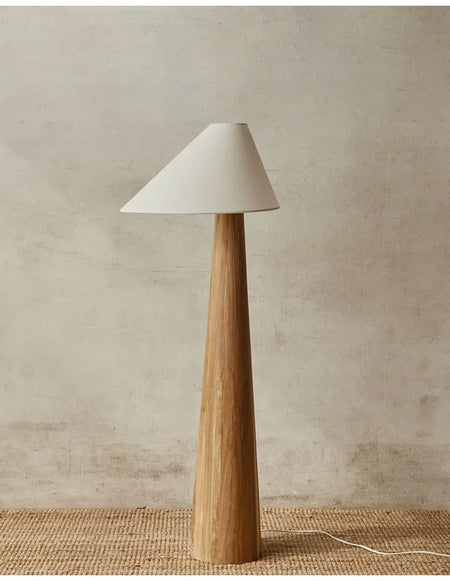 Floor Lamp - Japanese Wabi-sabi Retro Natural Wood Fabric Shade LED Light SW-36210234 - SWEET-LIGHTS