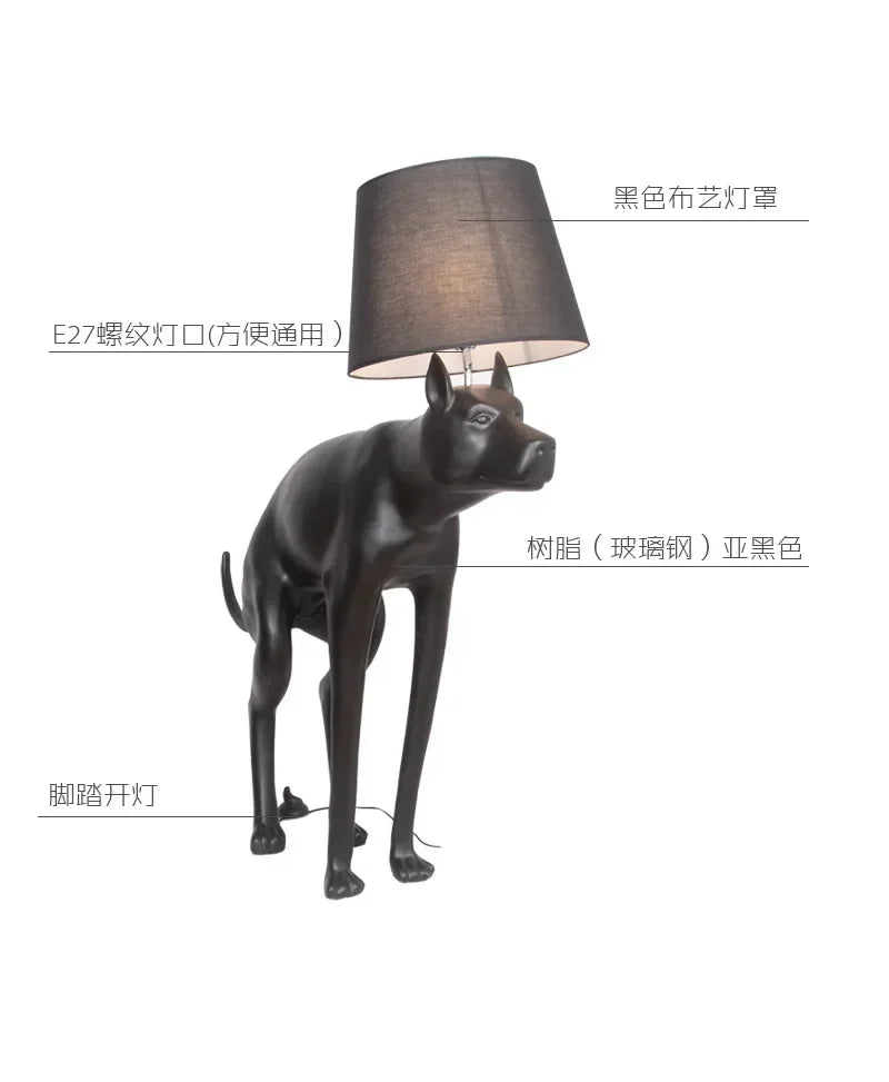 Floor Lamp - Resin Big Dog Cloth Cover Nordic Design SW-36210567 - SWEET-LIGHTS