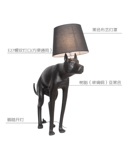 Floor Lamp - Resin Big Dog Cloth Cover Nordic Design SW-36210567 - SWEET-LIGHTS
