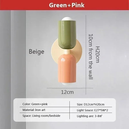 Wall Light - Nordic LED Wall Lamps Modern Minimalist Cream Double Head Lights For Living Room Bedroom Study Fixture SW-36210468 - SWEET-LIGHTS