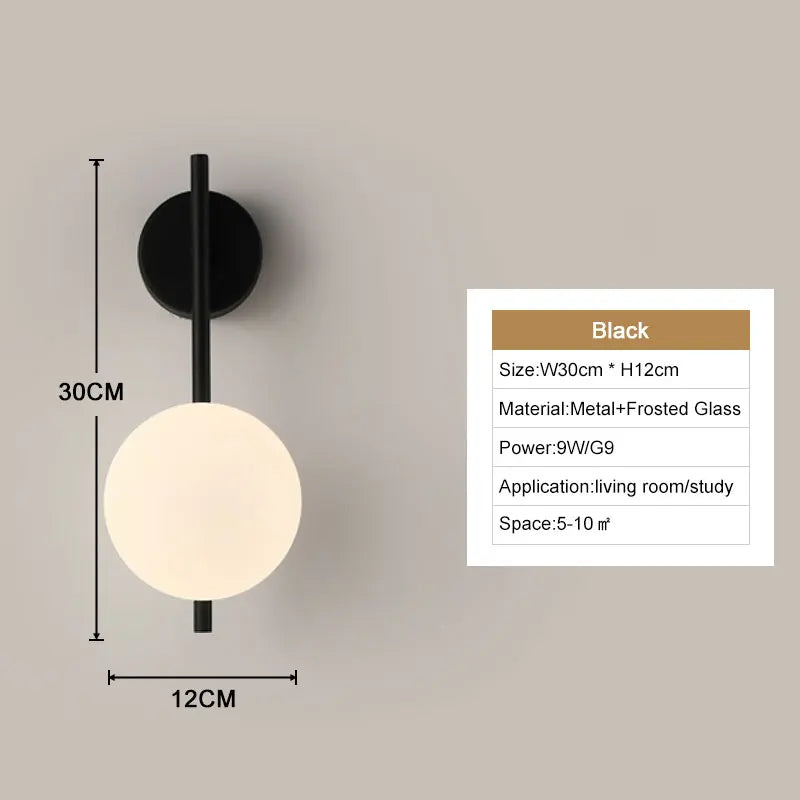 Wall Light - Interior LED Wall Lamps with G9 Bulb Black Gold SW-36210345 - SWEET-LIGHTS