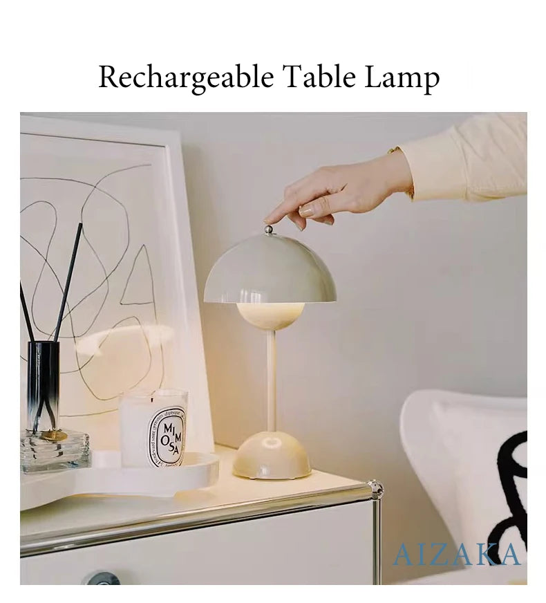 Table Lamp - Touch Control Infinitely Dimmable Mushroom Desk Lamp for Bedroom Living Room Study Cafe Restaurant SW-36210438 - SWEET-LIGHTS