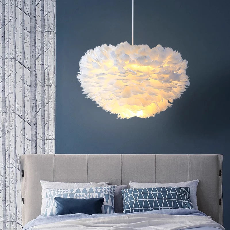 Pendant Light - Feather Nordic LED Chandelier for Living Room and Girl's Room Decor SW-36210578 - SWEET-LIGHTS