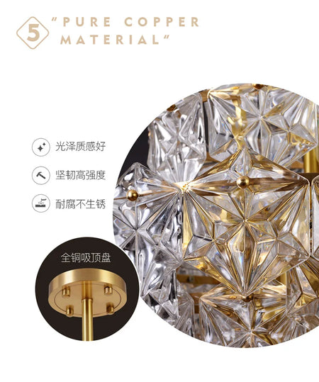 Chandelier - Modern Snow Glass Luxury for High-End Villa SW-36210478 - SWEET-LIGHTS
