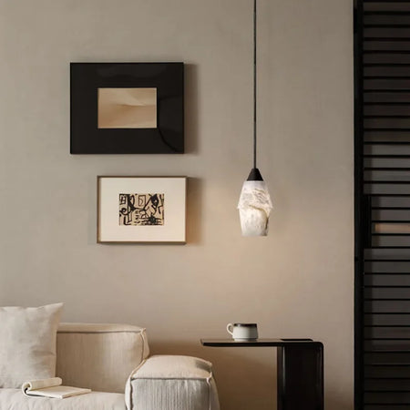 Pendant Light - Natural Marble Alabaster Copper Chandelier SW-36210349 - SWEET-LIGHTS