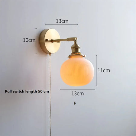 Wall Light - Modern White Ceramic Wall Mounted Lamps for Hotel Bedroom Bedside Pull Switch Sconce Nordic Hallway Aisle SW-36210458 - SWEET-LIGHTS