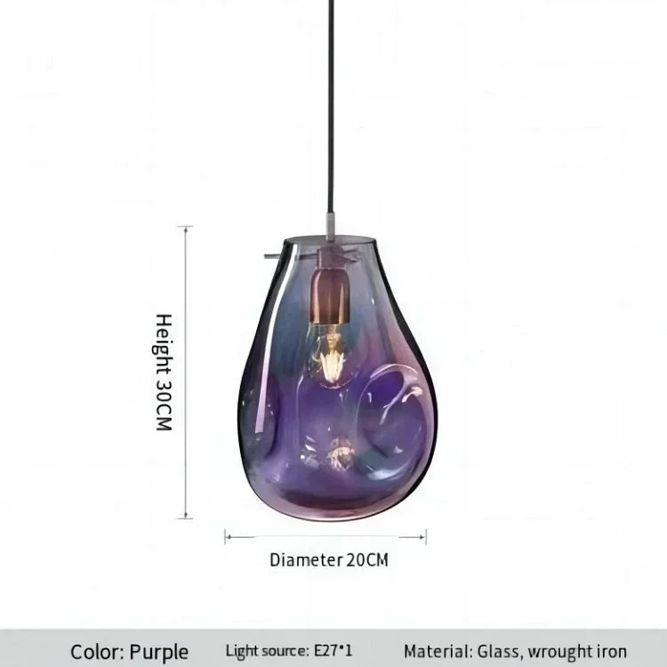 Pendant Light - Art Colorful Glass Chandelier for Dining SW-36210345 - SWEET-LIGHTS