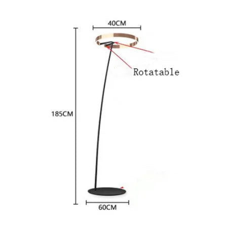 Floor Lamp - Italian Arc Gold Black LED Fishing Ring Light SW-36210829 - SWEET-LIGHTS