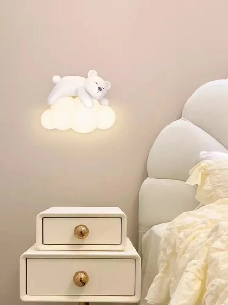 Children Lighting - White Clouds Bear Wall Lamps LED Children's Room Lamp Modern Warm Decor SW-36210345 - SWEET-LIGHTS