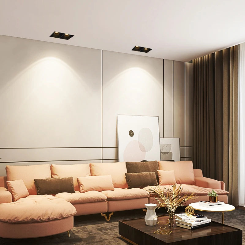 Spotlight - SCON Recessed Spotlight Square Rimless LED Downlight Anti-glare Embedded Ceiling Lamps 110V-240V SW-36210789 - SWEET-LIGHTS