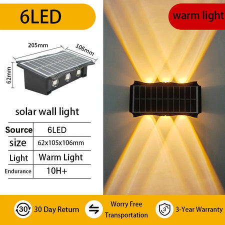 Outdoor Light - Wall Lamp Led House Solar Waterproof Up And Down Lighting Garden Exterior SW-36210457 - SWEET-LIGHTS
