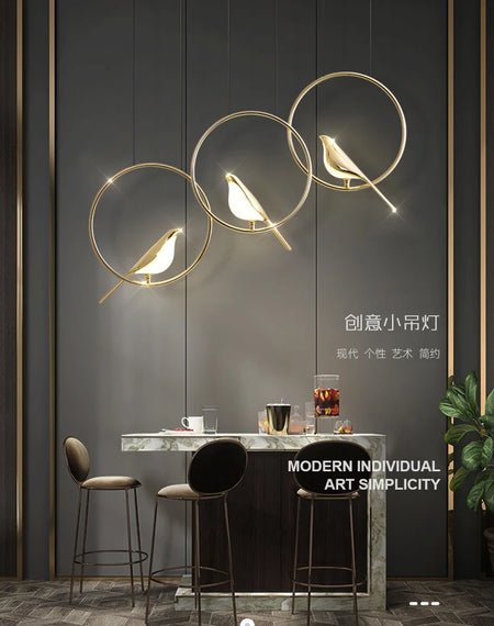 Pendant Light - BUNNY Nordic Postmodern Round LED Bird Light SW-36210789 - SWEET-LIGHTS