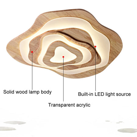 Ceiling Light - Modern Wood Led Ceiling Lamp for Living Room Bedroom Kitchen SW-36210567 - SWEET-LIGHTS