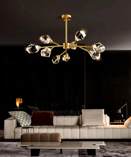 Pendant Light - Nordic All-Copper Molecular Chandelier LED SW-36210347 - SWEET-LIGHTS