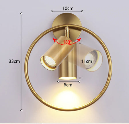 Wall Light - Modern LED Circular Electroplating Spotlight For Bedroom Living Room SW-36210345 - SWEET-LIGHTS