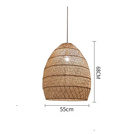 Pendant Light - SANDYHA Japanese Rattan Chandelier LED Lamp for Living Room Dining SW-36210438 - SWEET-LIGHTS