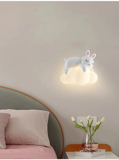 Children Lighting - White Clouds Bear Wall Lamps LED Children's Room Lamp Modern Warm Decor SW-36210345 - SWEET-LIGHTS