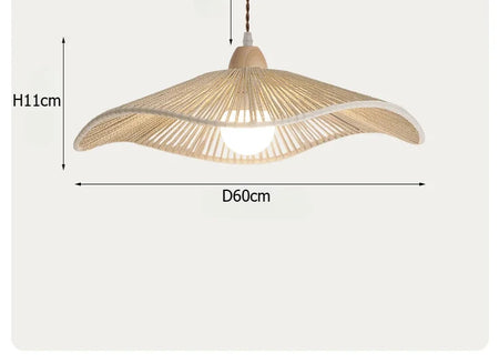 Pendant Light - SANDYHA Japanese Retro Walnut Hemp Rope Lamp SW-36210923 - SWEET-LIGHTS