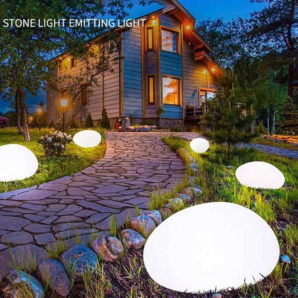 Outdoor Light - Solar Powered Pebble Stone Lamp for Garden SW-36210345 - SWEET-LIGHTS