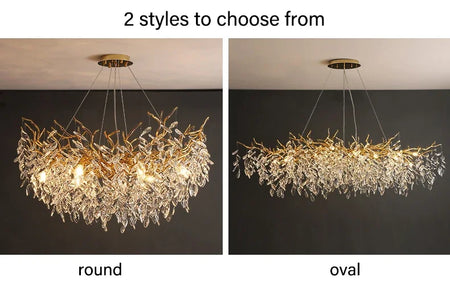 Chandelier - Luxury Gold Crystal LED Pendant Lamp Indoor Villa Lighting SW-36210457 - SWEET-LIGHTS