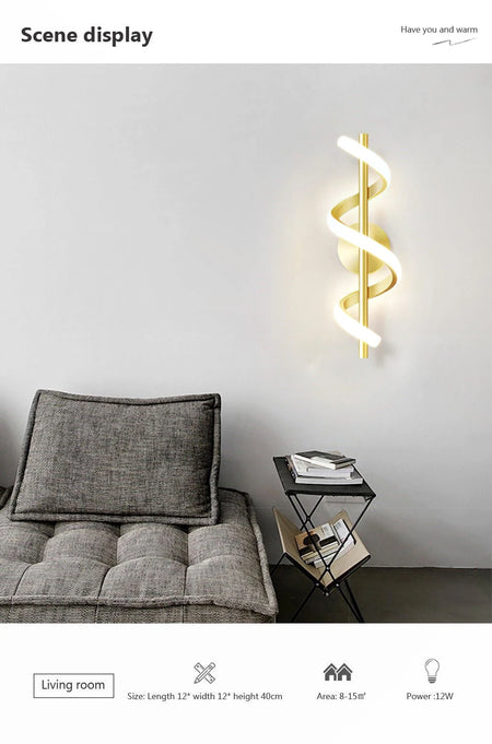 Wall Light - Minimalist LED Wall Lamp Black White Gold SW-36210345 - SWEET-LIGHTS
