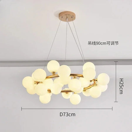 Pendant Light - Nordic LED Glass Ball Chandelier Gold Black Home Decor Lamp SW-36210234 - SWEET-LIGHTS