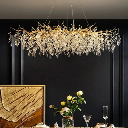 Chandelier - Luxury Gold Crystal LED Pendant Lamp Indoor Villa Lighting SW-36210457 - SWEET-LIGHTS