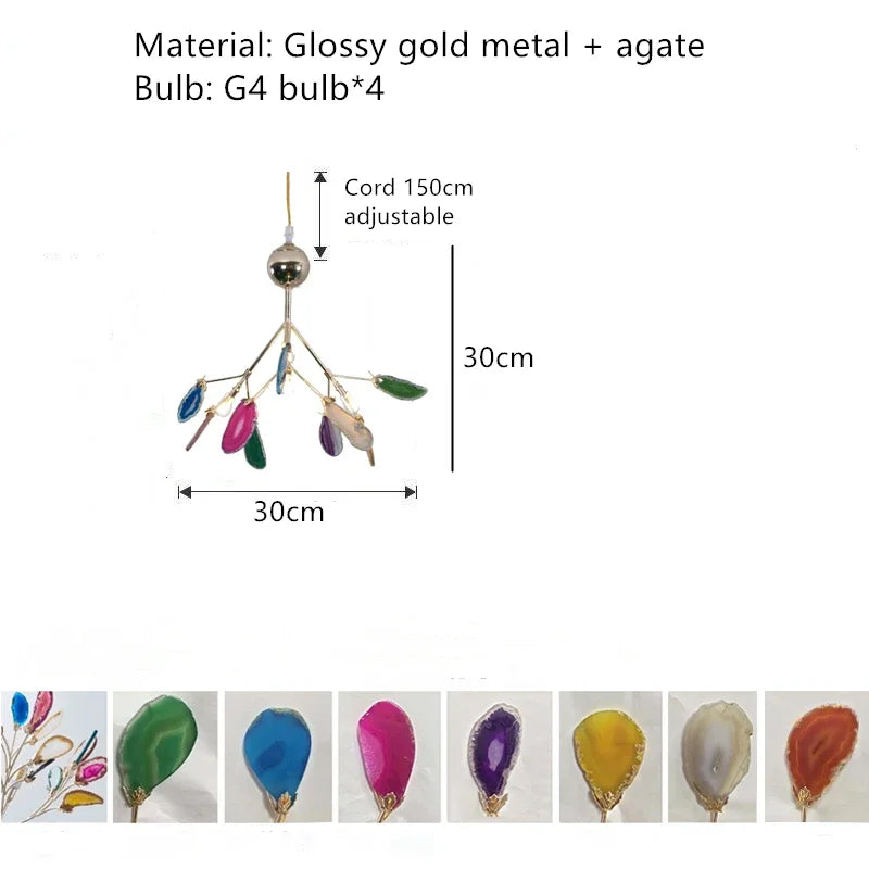Pendant Light - Firefly Chandelier Agate Postmodern Luxury SW-36210478 - SWEET-LIGHTS